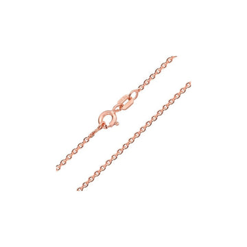 1.8MM 020 Rose Gold Rolo Chain .925 Sterling Silver Length 16"-20" Inches